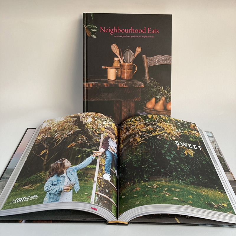 Hardcover cookbook recipes collecting dishes book printing service