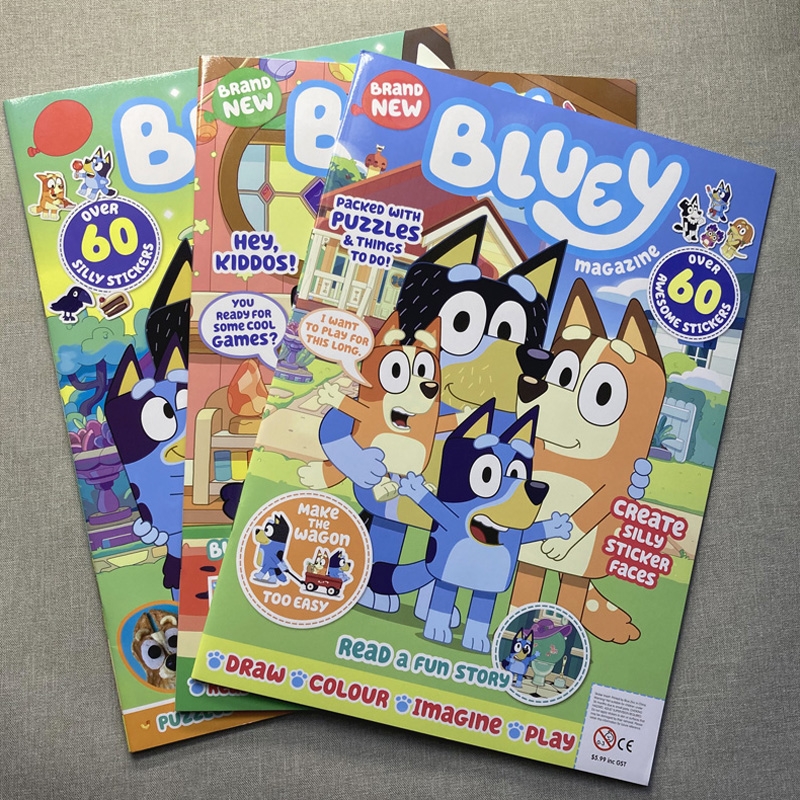 Child magazine with sticker silly coloring fun sotry