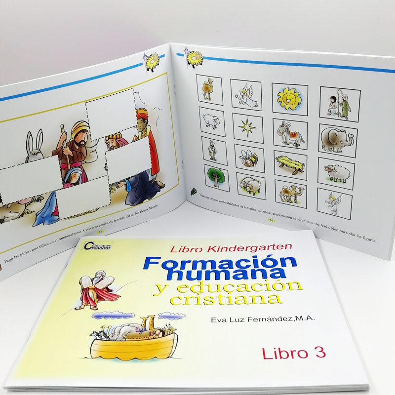 Saddle stitch school kindergarten education book saddle stitch printing factory