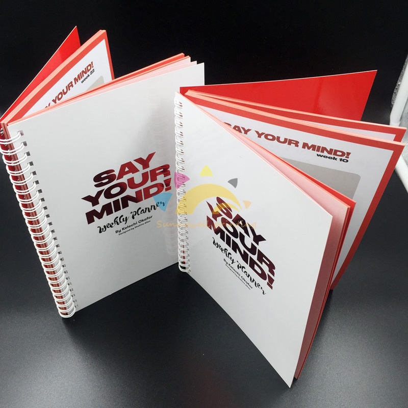 Paper cover spiral notebook