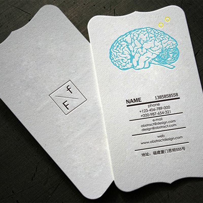 Name card printing business card printing cotton card paper with foil