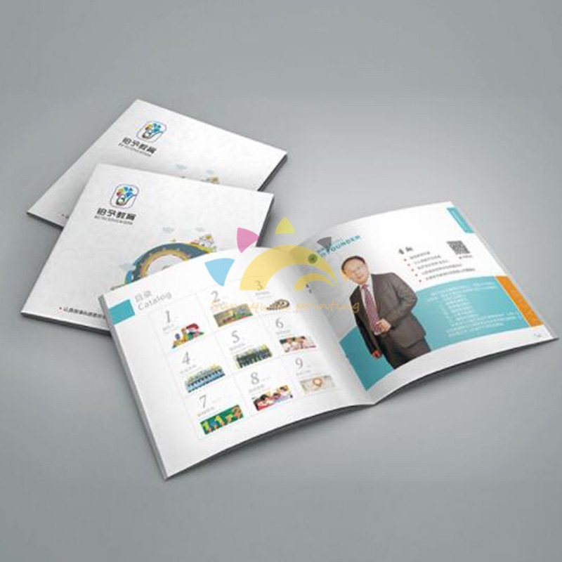 Saddle stitch promotion brochure printing cheap price fast turn around time