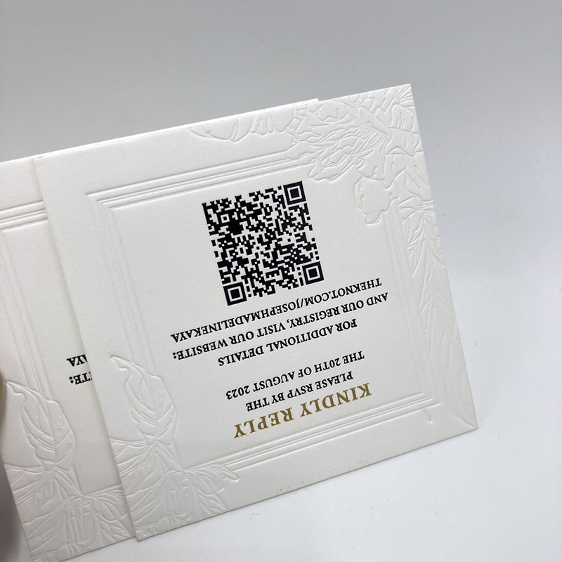 wedding card guest card thick card with foil stamping